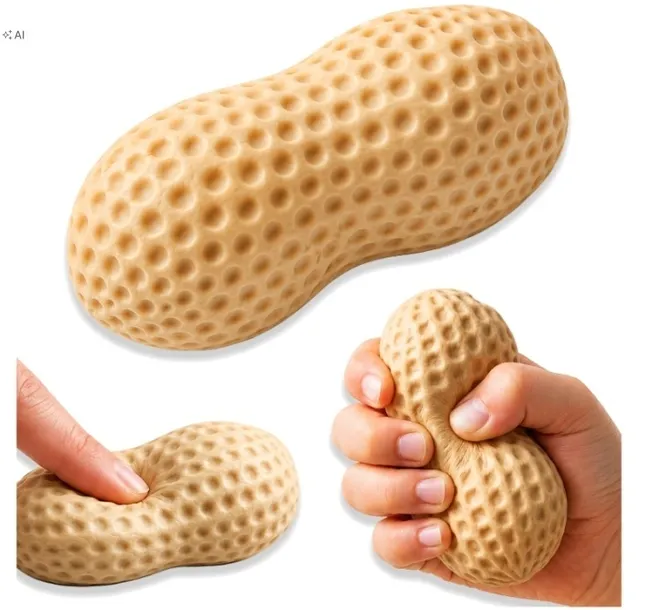 Gniotek Antystresowy Fistaszek Orzeszek Duży 10cm Squishy