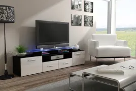 szafka-rtv-evora-200-czarny-bialy-polysk
