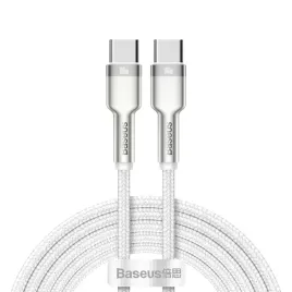 kabel-przewod-usb-c-cafule-metal-100w-2m-bialy