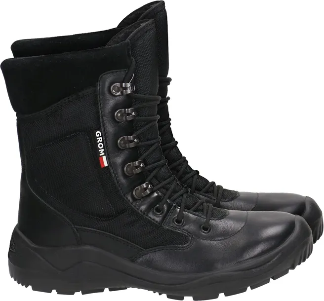 Buty militarne GROM wysokie, skórzane dla ochroniarzy