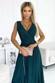 467-1-louise-brokatowa-dluga-suknia-z-dekoltem-i-rozcieciem-na-noge-ziele