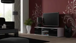 szafka-rtv-soho-140-bialy-czarny-polysk