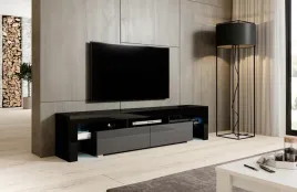 szafka-rtv-toro-200-czarny-szary-polysk