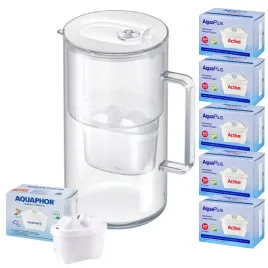 dzbanek-filtrujacy-szklany-aquaphor-glass-bialy-2-5l-6-filtrow-1-5