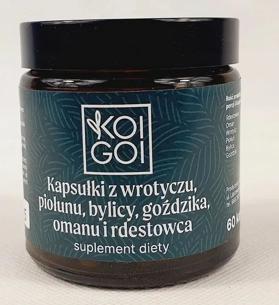 Kapsułki Ziołowe z wrotyczu, piołunu, bylicy, omanu pasożyty robaki 60 szt