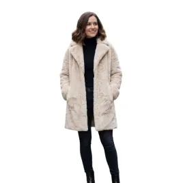 plaszcz-damska-karen-millen-futrzany-przed-kolano-modny
