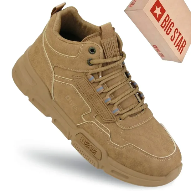 Big Star Ss174281 – Męskie Brązowe Sneakersy Wysokie