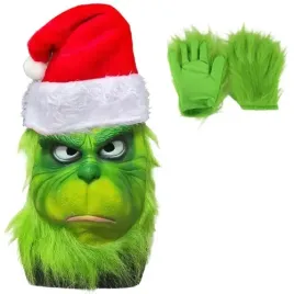 maska-i-rekawiczki-kostium-przebranie-grinch-grincz-swiateczne