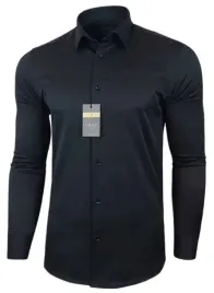 koszula-meska-gladka-lavier-czarna-elegancka-slim-fit-bawelniana