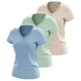 koszulka-4f-damska-t-shirt-serek-zestaw-bawelniany-komplet-3pak