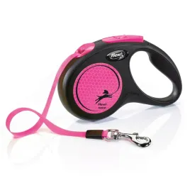 smycz-flexi-automatyczna-new-neon-s-tasma-5-m-dla-psa-do-15-kg-kolor-roz