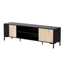 szafka-rtv-merci-180x40x535-czarny-dab-artisan