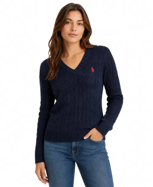 Sweter Damski U.S. POLO ASSN. Bawełniany Granat Rozmiar M