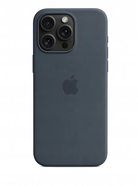 Silikonowe Etui z MagSafe do iPhone 15 Pro Storm Blue Sztormowy Niebieski