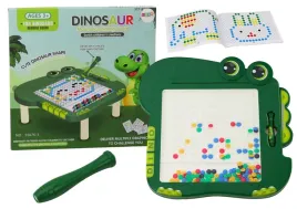 tablica-magnetyczna-edukacyjna-dinozaur-pad-ukladanka-zielona-koraliki