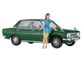 datsun-bluebird-1600-sss-w-60-s-girl-s-figure-sp477-52277-hasegawa