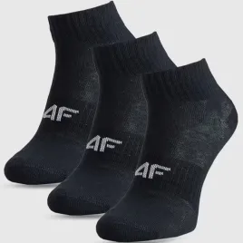 skarpety-dzieciece-4f-sportowe-bawelniane-za-kostke-3-pak-czarne-38-40
