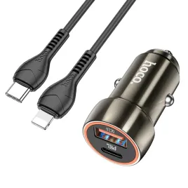 hoco-ladowarka-samochodowa-typ-c-usb-qc3-0-power-delivery-20w-z-kablem-do