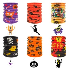 lampiony-halloween-6-szt-papierowe-wiszace-dynia-duch-pajak-skladane