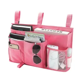 organizer-na-lozko-8-kieszeni-600d-wiszacy-na-rzep-rozowy