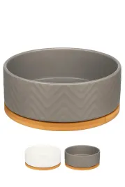 flamingo-miska-dla-psa-bianco-szara-990-ml
