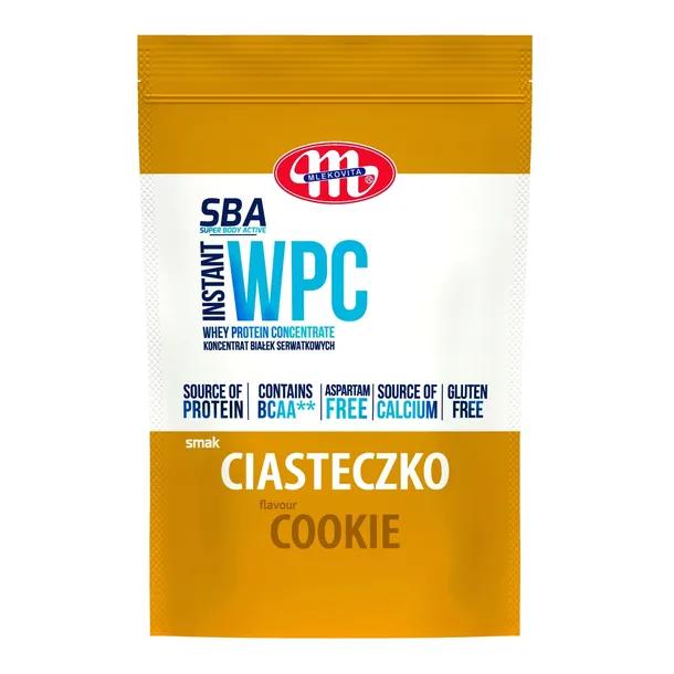 Mlekovita Białko WPC Odżywka Białkowa Koncentrat Smak Ciasteczko 700g 100%!