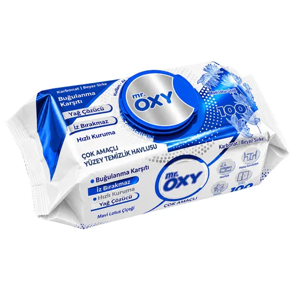 Chusteczki czyszczące nawilżane do sprzątania Mr OXY 100 szt Kwiat Lotosu