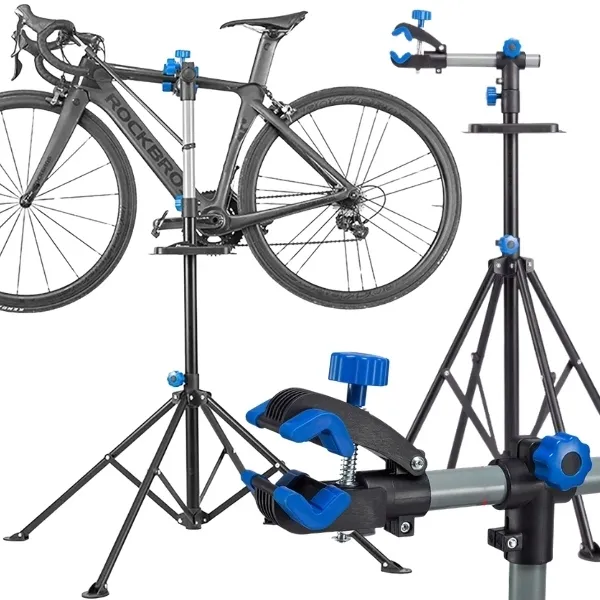 WIELOFUNKCYJNY STOJAK ROWEROWY SERWISOWY UCHWYT DO ROWERÓW CZARNY 120-190cm
