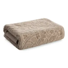 recznik-bawelniany-aurora-70x140-ciemnobezowy-roslinny-wzor-450-g-m2
