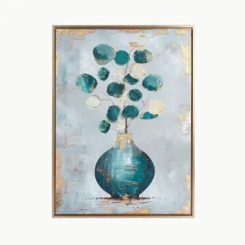 obraz-eukaliptus-w-wazonie-45x60-turkusowy-botaniczny