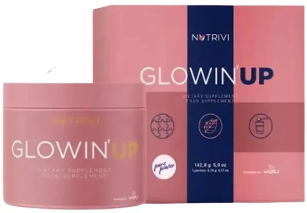 Nutrivi GLOWIN'UP Kompozycja peptydów Kwas hialuronowy kolagen 142,8g