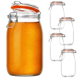 4x-sloik-szklany-z-klamra-15-l-pojemnik-wek-hermetyczny-miod-kawe-herbate