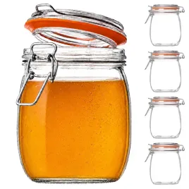 4x-sloik-szklany-z-klamra-750ml-pojemnik-wek-hermetyczny-miod-przetwory