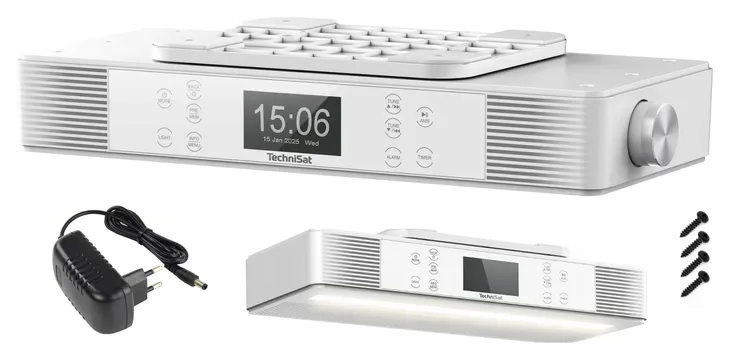 Radio kuchenne podszafkowe Wi-Fi FM Bluetooth TechniSat KitchenRadio Białe