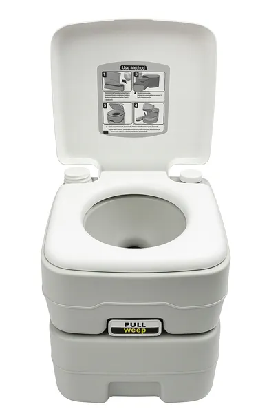 Toaleta turystyczna przenośna kempingowa mobilne wc na działkę pod namiot