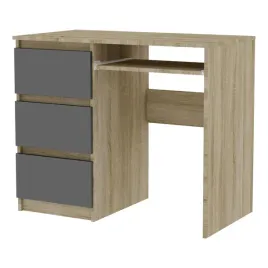 biurko-radek-90-cm-dab-sonoma-szary-3-szuflady-lewe-laminowane