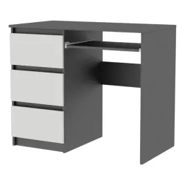 biurko-radek-90-cm-szary-bialy-mat-3-szuflady-lewe-laminowane