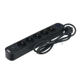 faster-tools-przedluzacz-czarny-5gniazd-15m-z-wylacznikiem-usb-a-usb-c