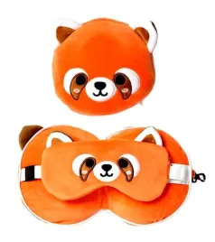 czerwona-panda-poduszka-podrozna-maseczka-maskotka