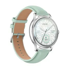 smart-watch-colmi-l28-srebrno-zielony-zielony-pasek-skorzany