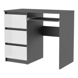 biurko-radek-90-cm-szary-bialy-polysk-3-szuflady-lewe-laminowane