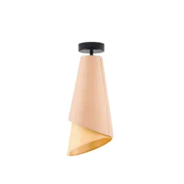 lampa-sufitowa-zyrandol-plafon-led-e27-bezowy-abazur-stozkowy-nowoczesny