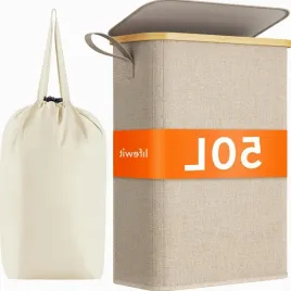 kosz-na-pranie-lifewit-50l-waski-z-pokrywa-worek-bambusowy-bezowy-skladany