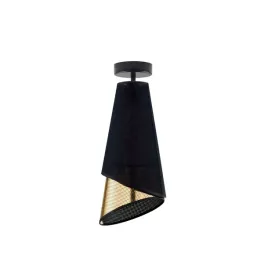 lampa-sufitowa-zyrandol-plafon-led-e27-zloty-abazur-stozkowy-nowoczesny