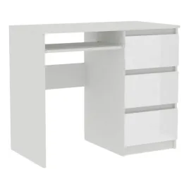 biurko-radek-90-cm-bialy-polysk-komputerowe-3-szuflady-prawe-laminowane