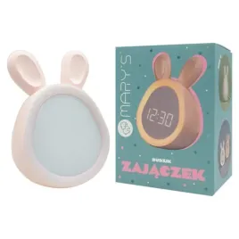 lampka-nocna-z-budzikiem-budzik-zegar-elektroniczny-zajaczek-rozowy