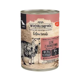 wiejska-zagroda-karma-mokra-dla-psa-lesne-smaki-dzik-z-jagniecina-senior-400g