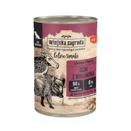 wiejska-zagroda-karma-mokra-dla-psa-lesne-smaki-dzik-z-wolowina-dorosly-400g