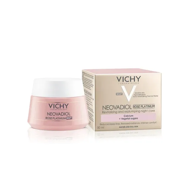 Krem na noc Vichy Neovadiol Rose Platinium 50ml (Wapń + Cukry roślinne)