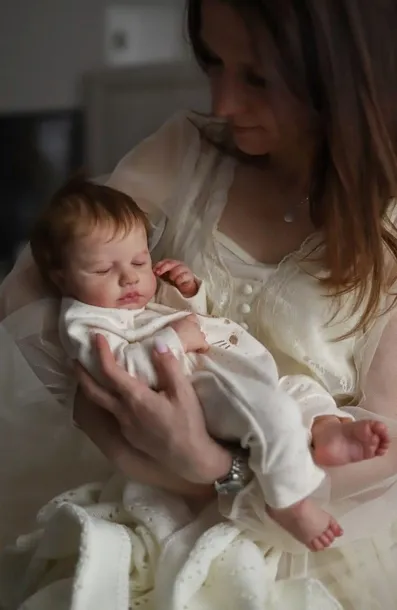 Lalka reborn realistyczna 50 cm śpiąca dziewczynka silikon winyl